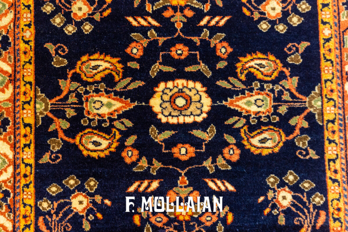 Antique Rug Sarouk Mohageran Deep Blue n°:488797